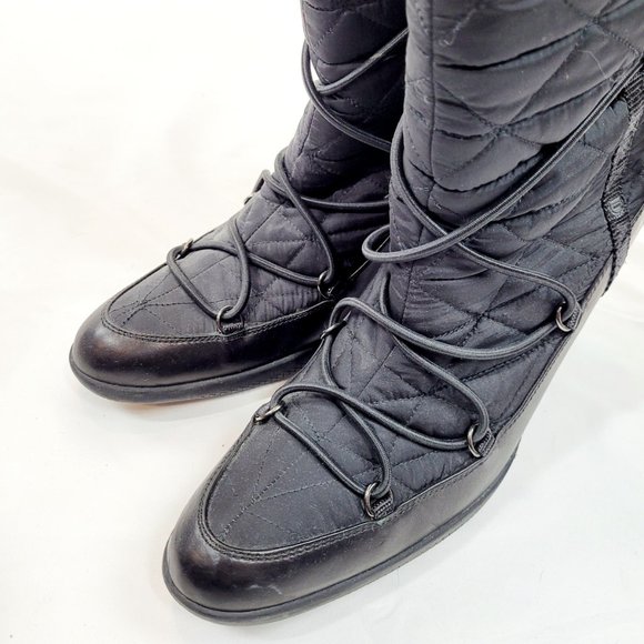 Paciotti Black High Heeled Boots - Picture 3 of 4